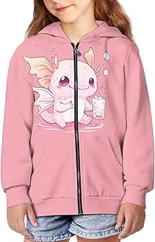 BoTT × Always Hoodie (Pink)　M　美品 Amazon.com: GWDDCMGYH Axolotl Hoodie for Girls Sweatshirt for Kids